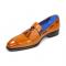 Emilio Franco "Tommaso" Gold Genuine Italian Calf Leather Tassel Loafers.